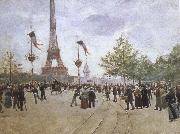 cesar franck entrabce to the exposition universelle by jean beraud oil painting